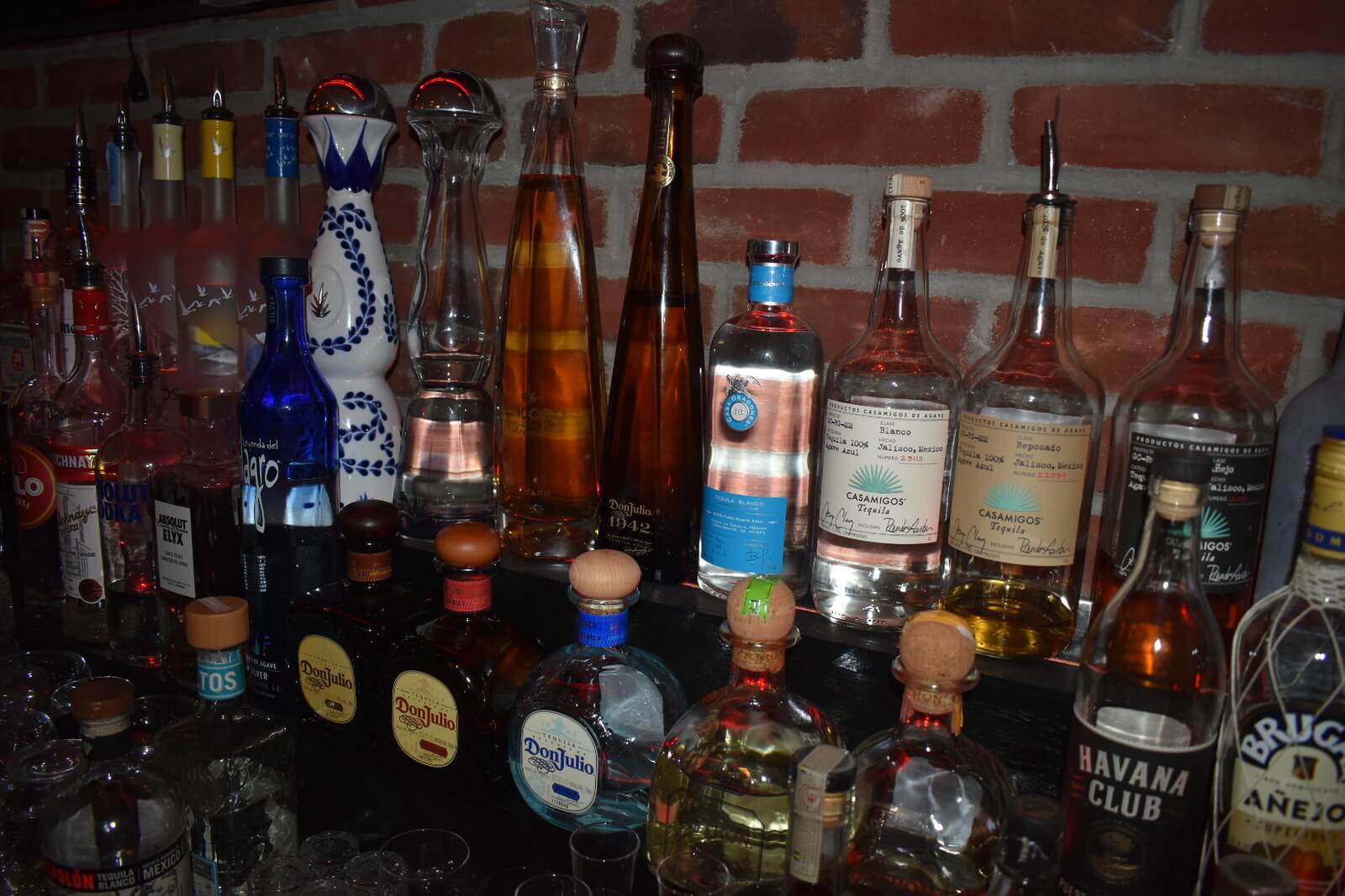 Liquor available at the bar